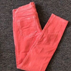 Pink corduroy pants. Size 4